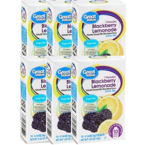 Great Value Sugar Free Low Calorie Blackberry Lemonade Drink Mix