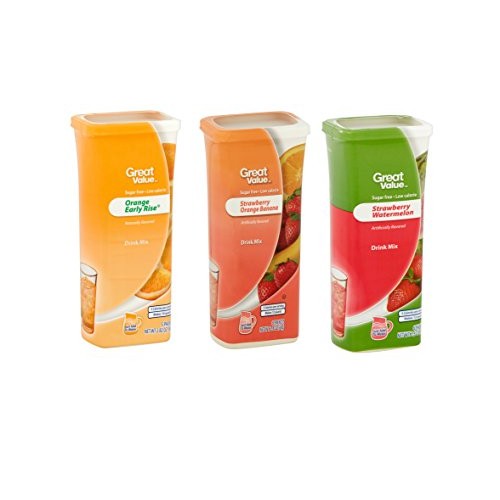 Great Value Drink Mix, Sugar Free, Early Rise Orange, Orange Str