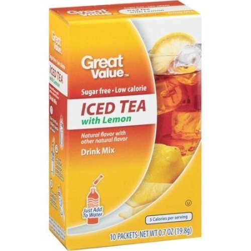 Great Value Iced Tea With Lemon Drink Mix, 10Ct Pack Of 4