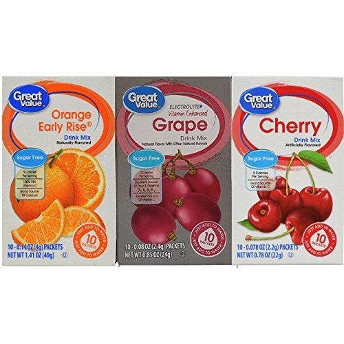 Great Value Low Calorie Sugar-Free Drink Mixes Variety Fruit Fla