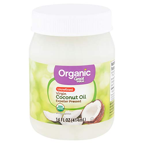 Great Value Organic Unrefined Virgin Coconut Oil, 14 Oz