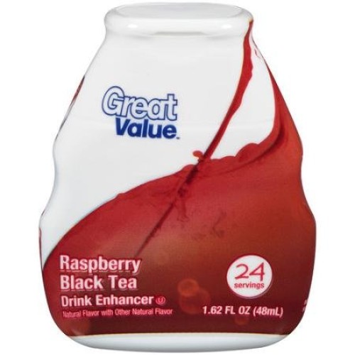 Great Value Raspberry Black Tea Drink Enhancer, 1.62 Fl Oz Pack