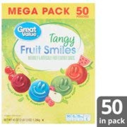 Great Value Tangy Fruit Smiles, 45 Oz. Pack of 2