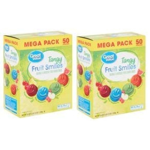 Great Value Tangy Fruit Smiles, 45 Oz. Pack of 2