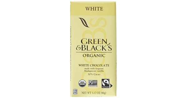 Green & Black's Organic White Chocolate Bars, 30% ...