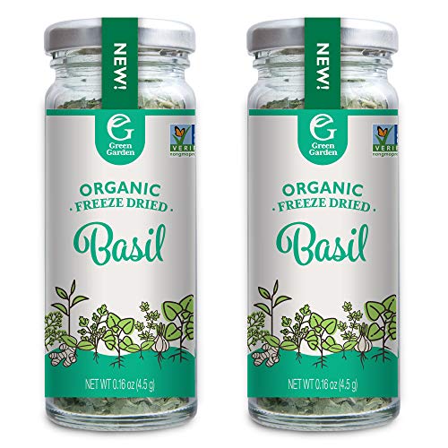 Green Garden Organic Freeze-Dried Basil, 0.16 Ounce, 2-Pack