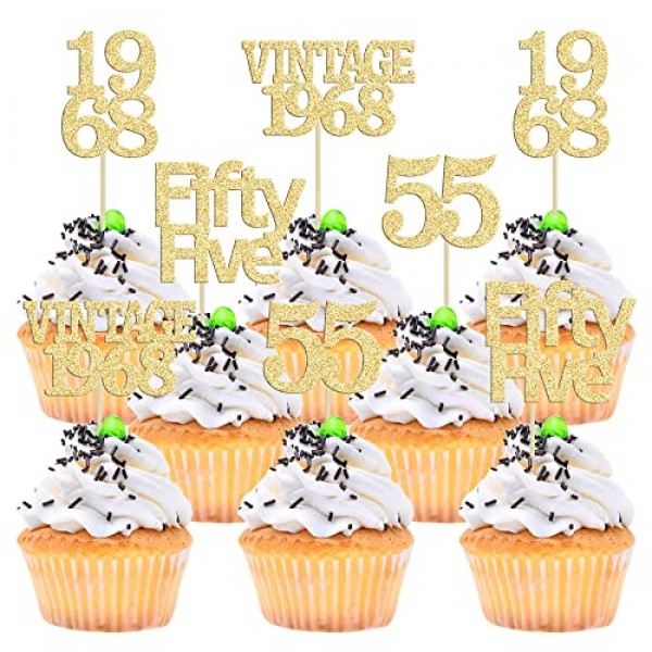 50th birthday cupcake toppers