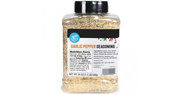 Brand - Happy Belly Garlic Pepper (Black Pepper, Garlic), 4 Oz