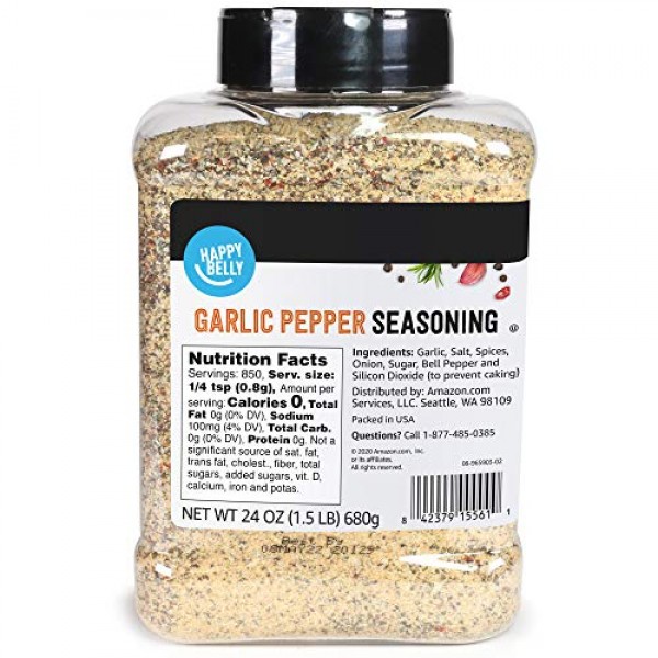 Brand - Happy Belly Garlic Pepper, 24 Ounces