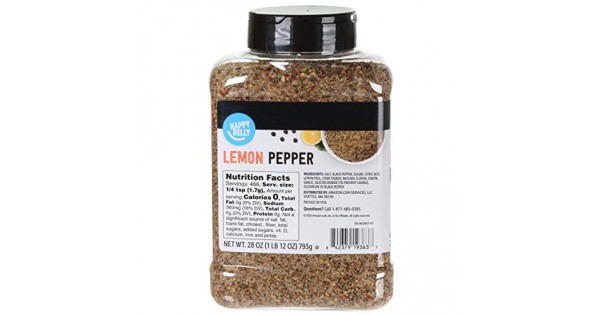 Brand - Happy Belly Lemon Pepper, 28 Oz