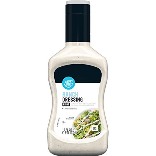 Amazon Brand - Happy Belly Light Ranch Dressing, 16 Fl Oz