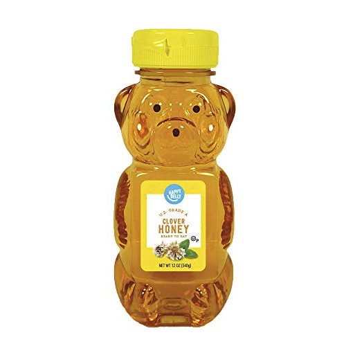 Amazon Brand - Happy Belly Clover Honey, 12 Ounce Previously So