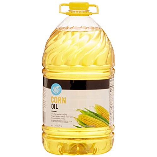 Amazon Brand - Happy Belly Corn Oil, 128 Fl. Oz