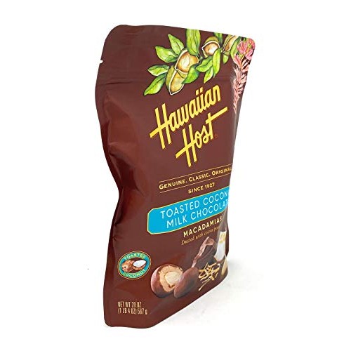 Hawaiian Host Toasted Coconut Milk Chocolate Macadamias- Dusted