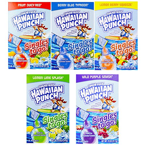 Hawaiian Punch Singles To Go Sugar Free Packets Variety 8 Ct 5 B