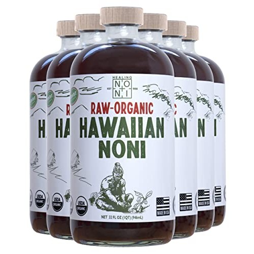 Healing Noni - Raw Organic Noni Juice - 12 Pack of 32oz