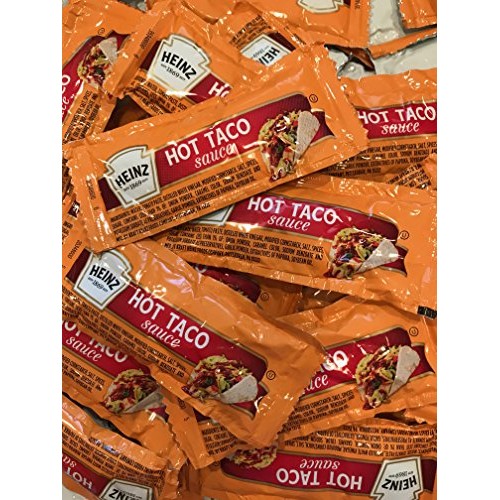 Hot Taco Sauce, Spicy Taco Sauce Packets - 50 Individual Packets