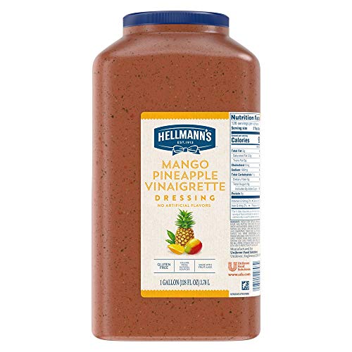 Hellmanns Mango Pineapple Vinaigrette Salad Dressing Jug Gluten