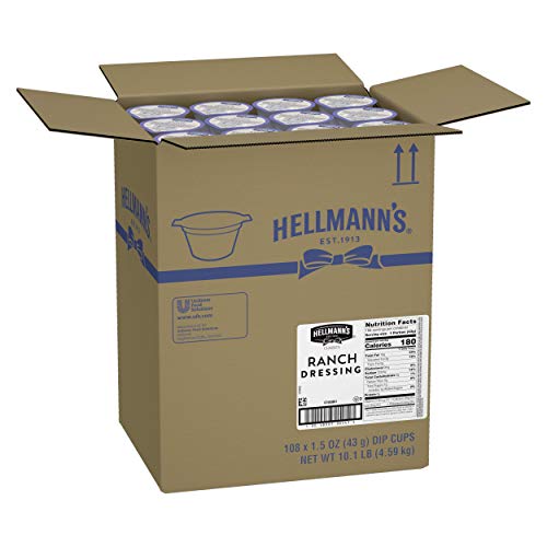 Hellmanns Classics Ranch Dressing Dip Cups Gluten Free, No Arti