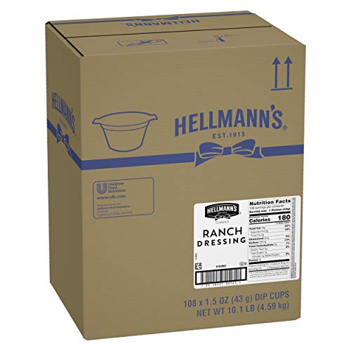 Hellmanns Classics Ranch Dressing Dip Cups Gluten Free, No Arti