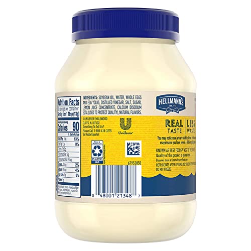 Hellmanns Mayonnaise Real Mayo For A Creamy Condiment For Sandw...