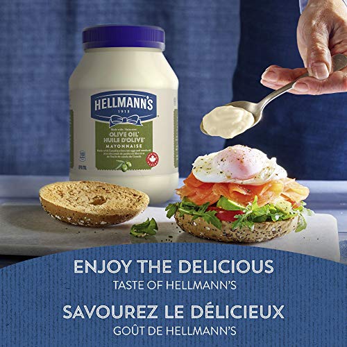 Hellmanns Olive Oil Mayonnaise, 890Ml/30Oz., {Imported From Canada}