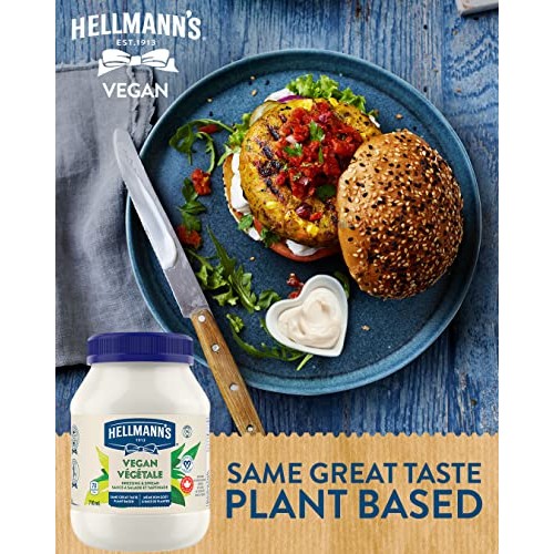 Hellmanns Vegan Mayonnaise Jar Made With Non Gmo Sourced Ingred