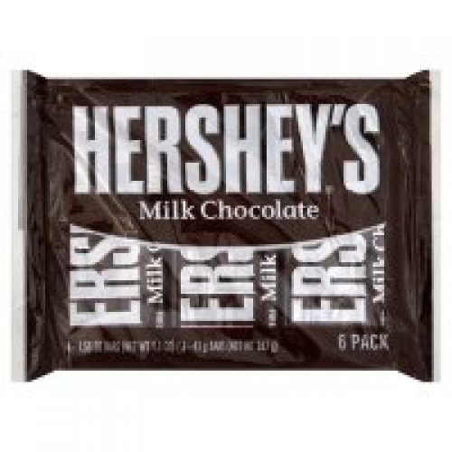 Hersheys Milk Chocolate Bars, 6-Count, 1.55-Ounce Bars Pack ...