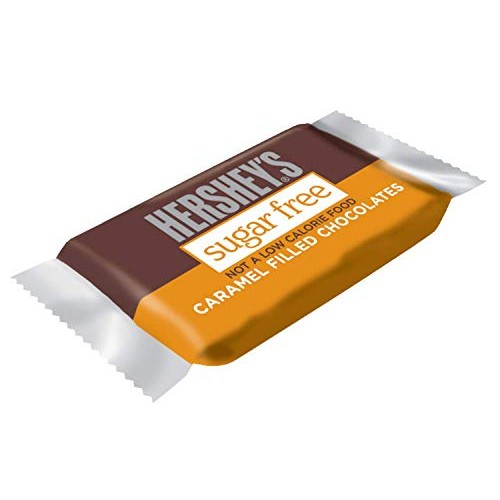 Hersheys Sugar Free Chocolate With Caramel Candy, 3 Ounce Bag,