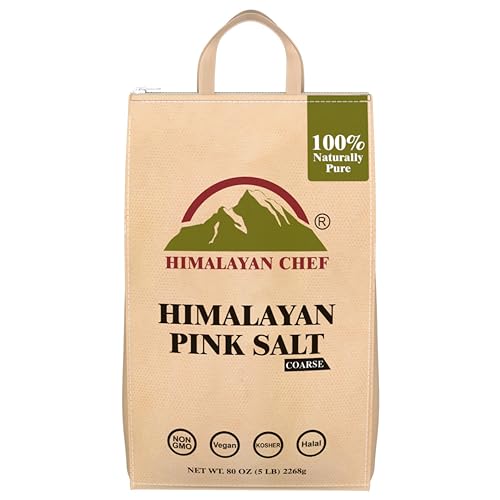 Himalayan Chef Himalayan Pink Salt - 5 lbs Coarse Grain Bulk Bag...