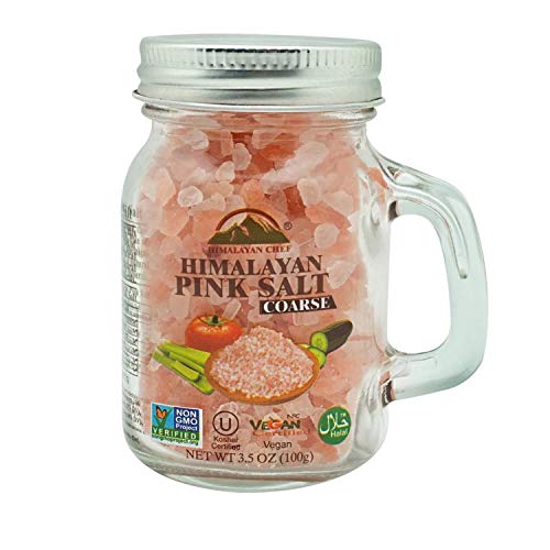 Himalayan Chef Himalayan Pink Salt, Coarse Salt, Mason Jar-3.5 O...