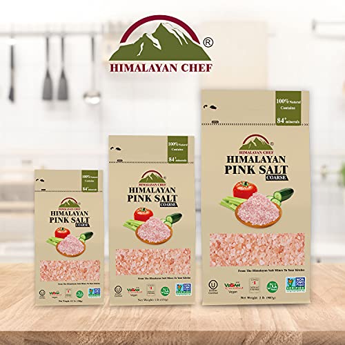 Himalayan Chef Pink Himalayan Salt, Coarse Grain - 4 lbs 2X2 Po...