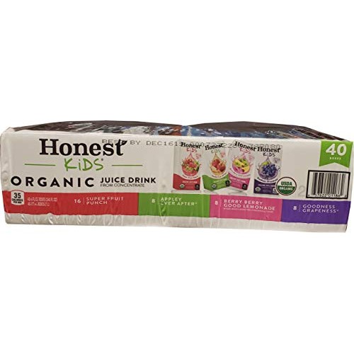 Honest Kids Honest Kids Organic Juice Boxes, 6 Fl Oz, Pack Of 40