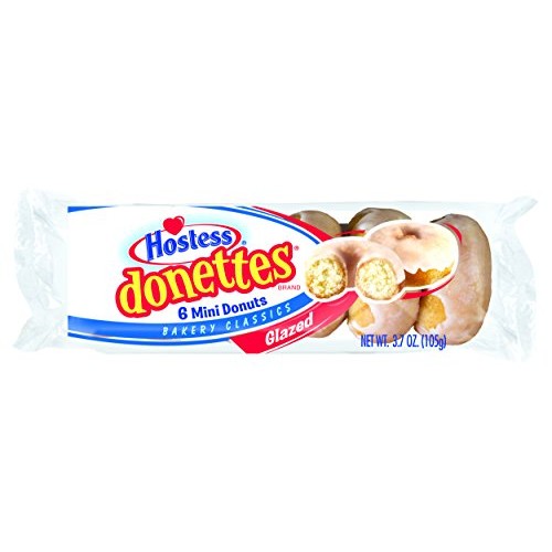 Hostess Donettes Mini Donuts, Glazed, 3.7 Ounce, 10 Count