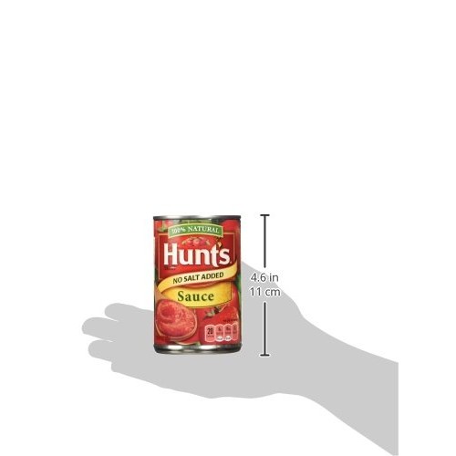 Hunts No Salt Added Tomato Sauce 15Oz Can Pack Of 6