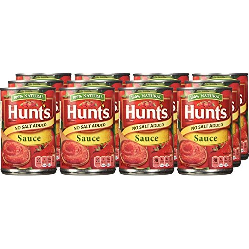 Hunts No Salt Added Tomato Sauce 15Oz Can Pack Of 6