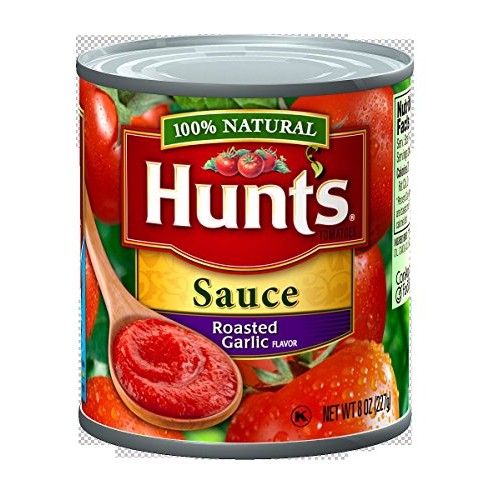 Hunts Tomato Sauce Roasted Garlic, 8 Oz [4-Pack]