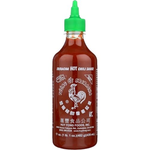 Huy Fong Foods Sriracha HOT Chili Sauce (Pack of 2) 17 oz Size