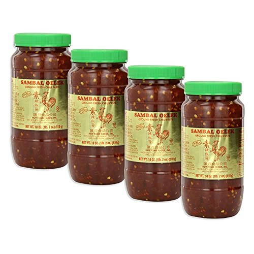 Huy Fong Sambal Oelek Chili Paste, 18 Ounce - SET OF 4