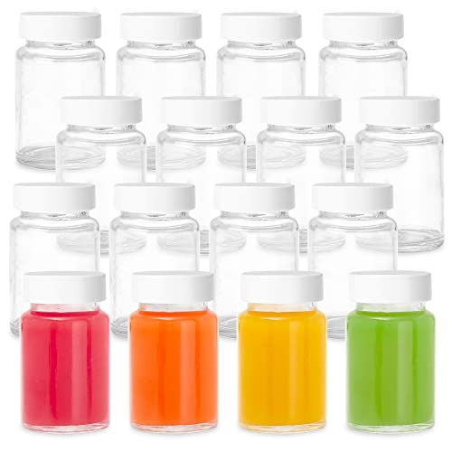 Ilyapa Glass Juice Shot Bottles Pack of 16-2oz On The Go Beverag...