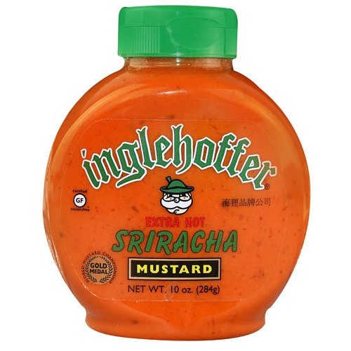 Inglehoffer Extra Hot Sriracha Mustard, 10.25 Ounce Squeeze Bottle