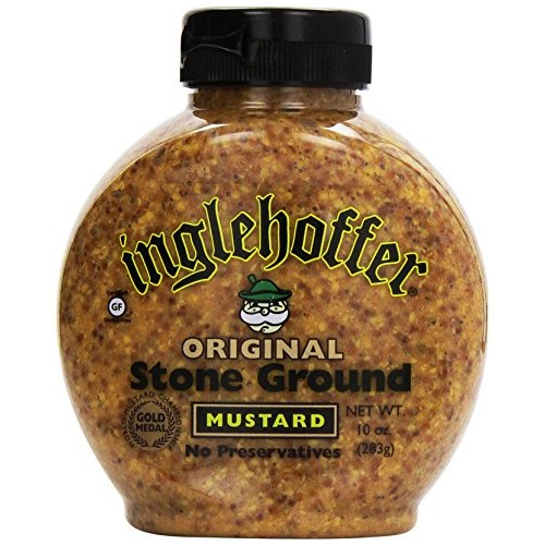 Inglehoffer Original Stone Ground Mustard, 10 Ounce Squeeze Bottle