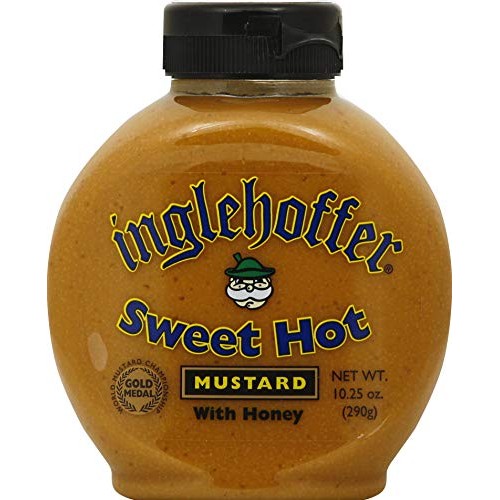 Inglehoffer Sweet Hot Mustard, 10.25 Ounce Squeeze Bottle