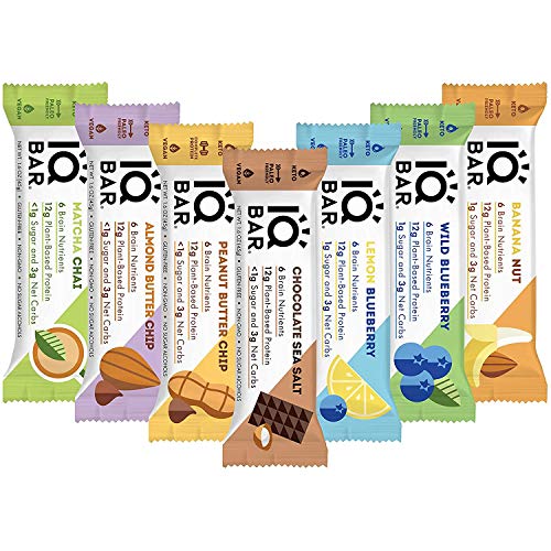 Iqbar Brain And Body Keto Protein Bars - 7 Sampler Keto Bars - E