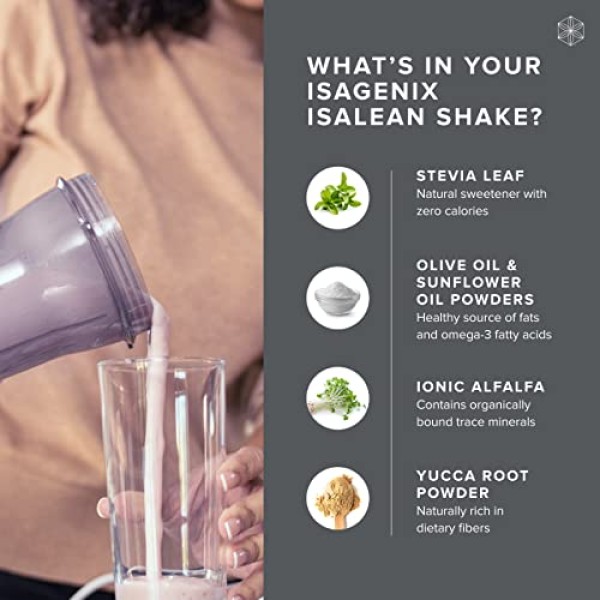 Isagenix IsaLean Shake - Complete Superfood Meal Replacement Drink Mix for  Maintaining Healthy Weight and Lean Muscle Growth - 826 Grams - 14 Meal  Canister (Creamy French Vanilla Flavor) 