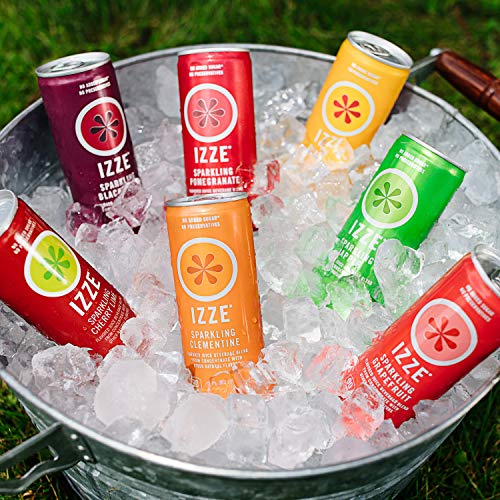 Izze Sparkling Juice, 4 Flavor Sunset Variety Pack, 8.4 Fl Oz P...