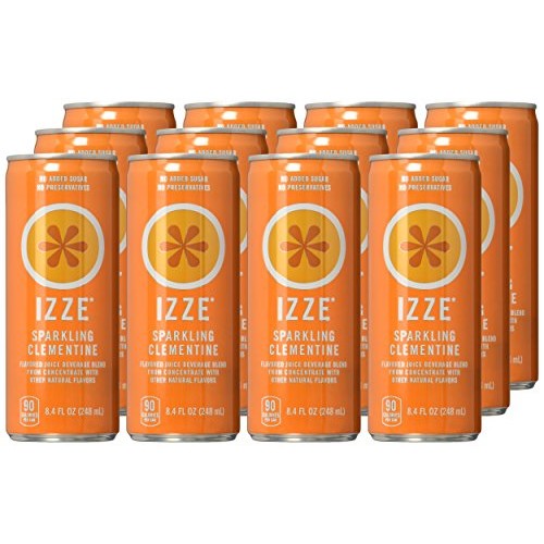 Izze Sparkling Juice, Clementine, 8.4 Fl Oz 12 Count