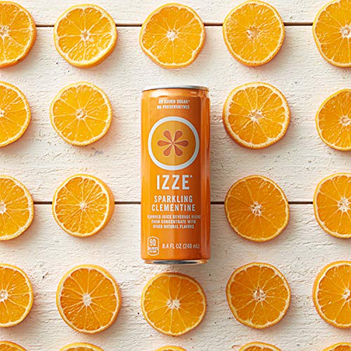 Izze Sparkling Juice, Clementine, 8.4 Fl Oz 12 Count