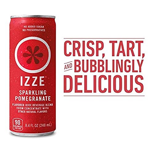 Izze Sparkling Juice, Pomegranate, 8.4 Fl Oz 12 Count