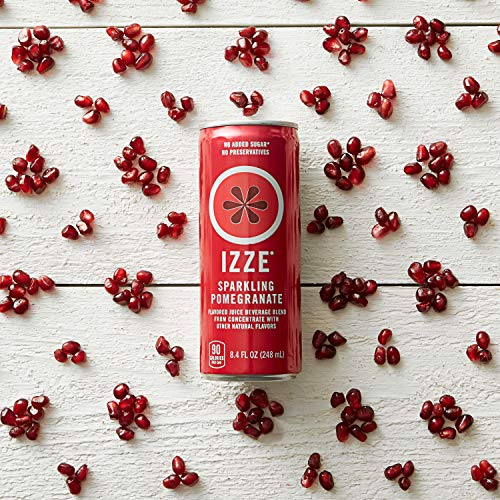 Izze Sparkling Juice, Pomegranate, 8.4 Fl Oz 12 Count